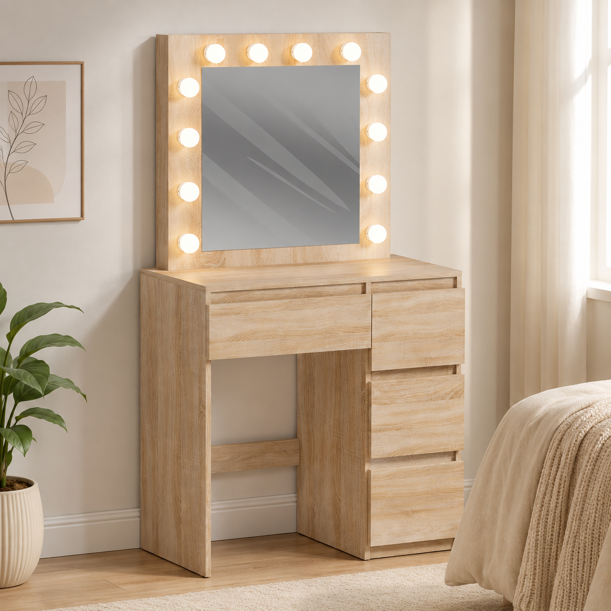 Τουαλέτα Keitlin με LED Φωτισμό σε Sonoma