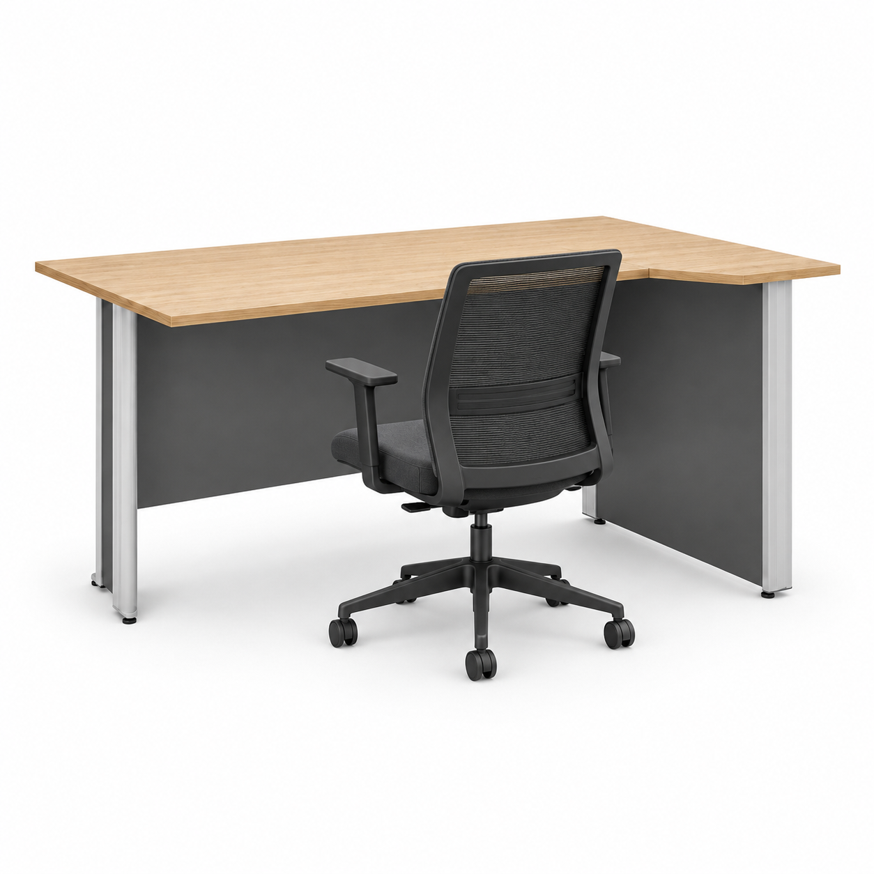Γραφείο Basic Dark Grey – Beech