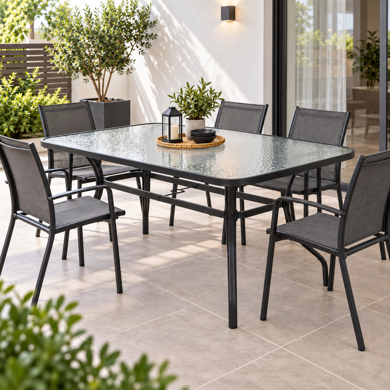 Ορθογώνιο Τραπέζι Bruno 160x90 Ανθρακί