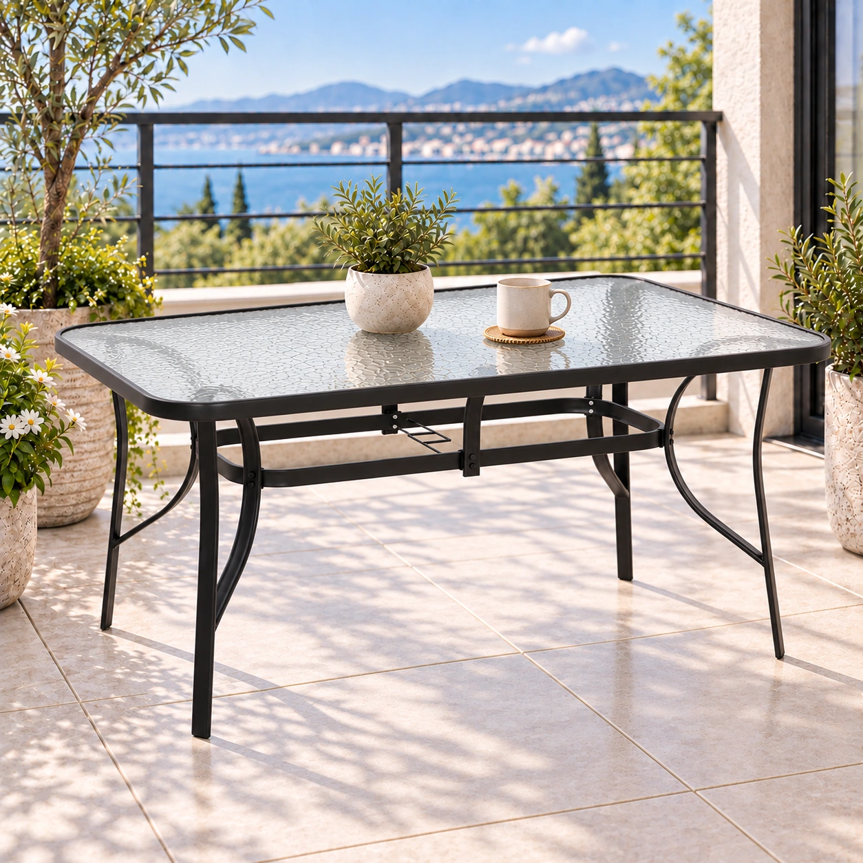 Ορθογώνιο Τραπέζι Bruno 150x90 Μαύρο
