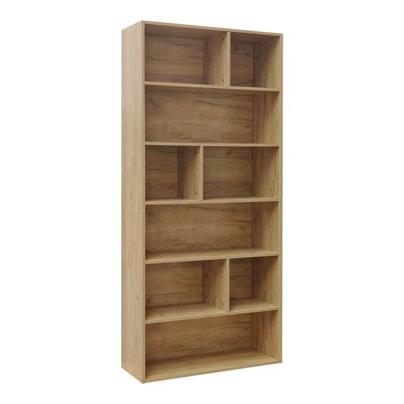 Βιβλιοθήκη Evergin σε απόχρωση oak