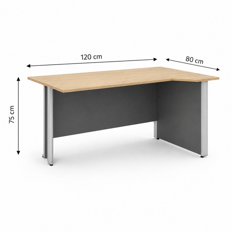 Γραφείο Basic Dark Grey – Beech