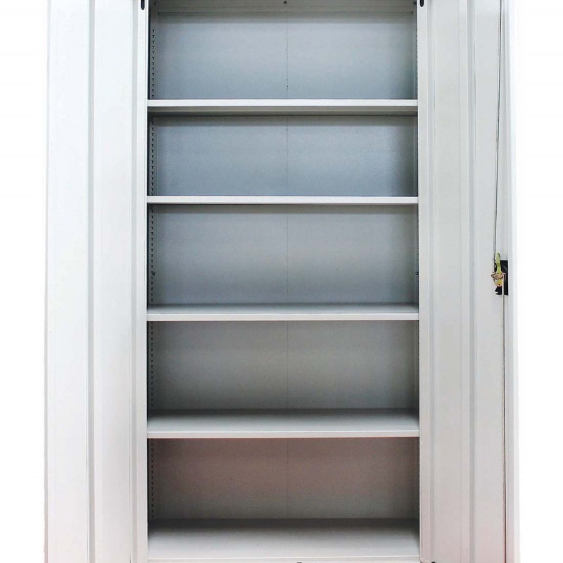 Μεταλλική δίφυλλη ντουλάπα με ράφια εσωτερικά 90*40*195